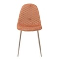 Scaun InArt, 44x46x88 cm, metal/catifea, portocaliu