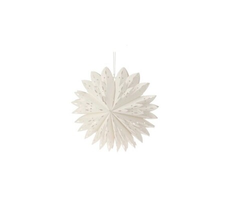 Decoratiune suspendabila Design C, 35x25.5x2 cm, hartie, alb