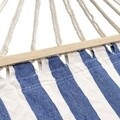 Hamac Stripes, InArt, 260x100 cm, albastru/alb