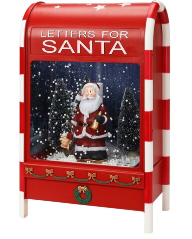 Mail box Fénydekoráció, 25x15x40 cm, poliszton, színes