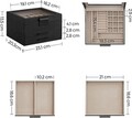 Cutie de bijuterii cu 3 etaje si 19 compartimente Songmics, 23.1x20.3x13.5 cm, piele ecologica/catifea, negru