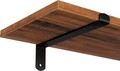 Set 2 rafturi de perete, Songmics, 60 x 20 x 7 cm, MDF/fier, maro rustic