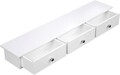 Raft de perete cu 3 sertare, Songmics, 80 x 15 x 10 cm, MDF, alb