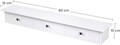 Raft de perete cu 3 sertare, Songmics, 80 x 15 x 10 cm, MDF, alb