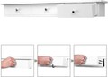 Raft de perete cu 3 sertare, Songmics, 80 x 15 x 10 cm, MDF, alb