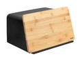 Cutie pentru paine, Wenko, Kubo, 35 x 26.5 x 20.5 cm, plastic/bambus, negru/maro