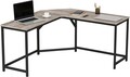 Birou de colt, Vasagle, Grey Corner, 149 x 149 x 75 cm, PAL/otel, gri