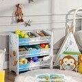 Organizator jucarii / mobilier camera copilului, Songmics, cu 9 cutii detasabile, 62.5 x 29.5 x 60 cm, multicolor