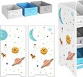 Organizator jucarii / mobilier camera copilului, Songmics, cu 9 cutii detasabile, 62.5 x 29.5 x 60 cm, multicolor
