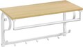 Cuier de perete Vasagle, 60 x 30 x 31.7 cm, PAL/otel, alb