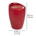 Taburet, Wenko, Candy Red, cos de rufe inclus, 55 L, plastic/poliester, rosu