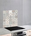 Protectie aragaz, Wenko, Splashback Tile, 60 x 70 cm, sticla termorezistenta, multicolor