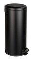 Cos de gunoi, Wenko, Leman Easy Close, 30.5 x 37.5 x 64 cm, 30 L, inox/polipropilena, negru