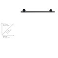 Suport pentru prosoape de baie, Wenko, Bosio, 60 x 7 x 5.5 cm, inox, negru
