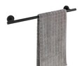 Suport pentru prosoape de baie, Wenko, Bosio, 60 x 7 x 5.5 cm, inox, negru