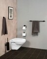 Suport pentru prosoape de baie, Wenko, Bosio, 60 x 7 x 5.5 cm, inox, negru