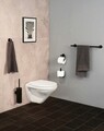 Suport pentru prosoape de baie, Wenko, Bosio, 60 x 7 x 5.5 cm, inox, negru