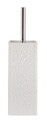Perie pentru toaleta, Wenko, Cordoba, 9.5 x 9.5 x 35 cm, ceramica, alb