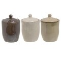 Set 3 borcane InArt, portelan, bej/maro
