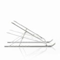 Suport pliabil si reglabil pentru laptop Flastan, InnovaGoods, 25 x 19 x 14 cm, aluminiu/silicon, gri