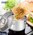 Set de gatit 6 piese, cu manere pliabile, Cooking by Heinner, Milena, inox, gri
