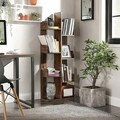 Corp biblioteca cu 8 compartimente Vasagle, 50 x 25 x 140 cm, PAL, maro rustic
