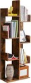 Corp biblioteca cu 8 compartimente Vasagle, 50 x 25 x 140 cm, PAL, maro rustic