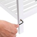 Pantofar Songmics, 70 x 26 x 33 cm, bambus, alb