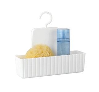 25.3x8x22.5 cm, Alb, Suport accesorii dus