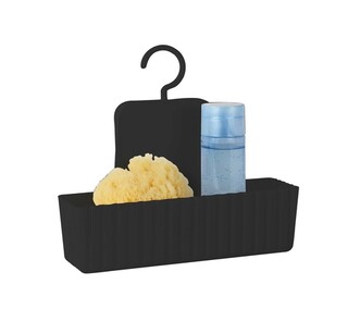 25.3x8x22.5 cm, Negru, Suport accesorii dus