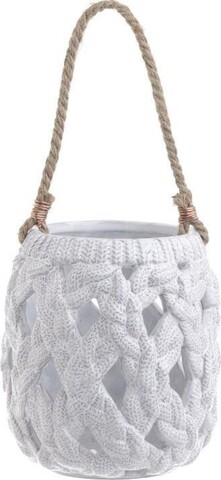 Felinar InArt, 15x17,5 cm, ceramica, alb