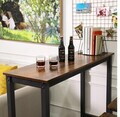 Masa de bar / consola, Vasagle, 120 x 40 x 100 cm, PAL/otel, maro rustic