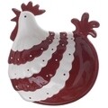 Farfurie pentru desert Hen, InArt, 22x19x6 cm, ceramica, rosu