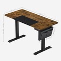 Birou electric cu inaltime ajustabila Songmics, 120 x 60 x 72 - 120 cm, PAL/otel/material netesut