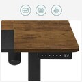 Birou electric cu inaltime ajustabila Songmics, 120 x 60 x 72 - 120 cm, PAL/otel/material netesut