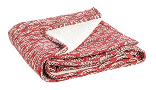 130x180 cm, Rosu, model cu frunze