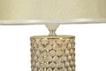 Lampa de masa, Glam Gold, Mauro Ferretti, 1 x E27, 40W, Ø30 x 47.5 cm, ceramica/fier/textil, alb/auriu