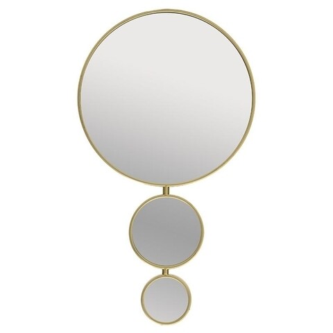 Oglinda de perete InArt, 50x3x89 cm, metal/sticla, auriu