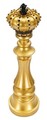 Statueta decorativa / Piesa de sah Rege, Gold King, Mauro Ferretti, Ø14 x 50 cm, polirasina, auriu/negru