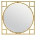 Oglinda de perete InArt, 70x70x2 cm, metal/sticla, auriu