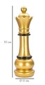 Statueta decorativa / Piesa de sah Regina, Gold Queen, Mauro Ferretti, Ø15 x 50 cm, polirasina, auriu/negru