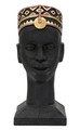 Statueta decorativa, Massai Man, Mauro Ferretti, 25 x 25 x 56 cm, polirasina, negru/multicolor