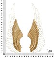 Set 2 decoratiuni de perete, Pair of Wings, Mauro Ferretti, 37 x 105.5 cm, fier, auriu