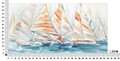 Tablou decorativ, Reggata, Mauro Ferretti, 140 x 70 cm, canvas pictat/lemn de pin, multicolor