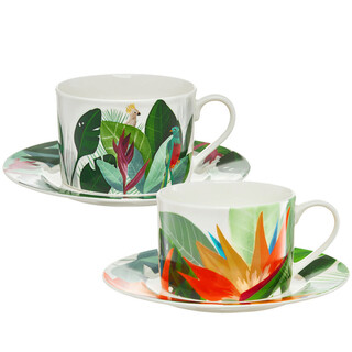 Multicolor;Alb, Set cafea/ceai 200 ml