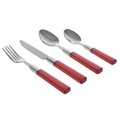 Set tacamuri din inox InArt, 24 piese, rosu