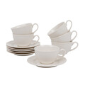 Set de cafea / ceai 12 piese Linea, Ambition, portelan, alb