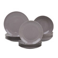 Serviciu de masa 18 piese Linea, Ambition, portelan, gri