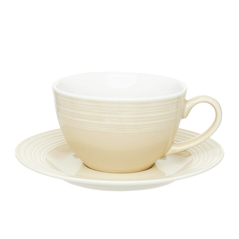 Set de cafea / ceai 12 piese Linea, Ambition, portelan, bej