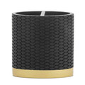 Suport periute si pasta de dinti Serea, Jotta, 10.9x7x11.1 cm, polirasina, negru/auriu